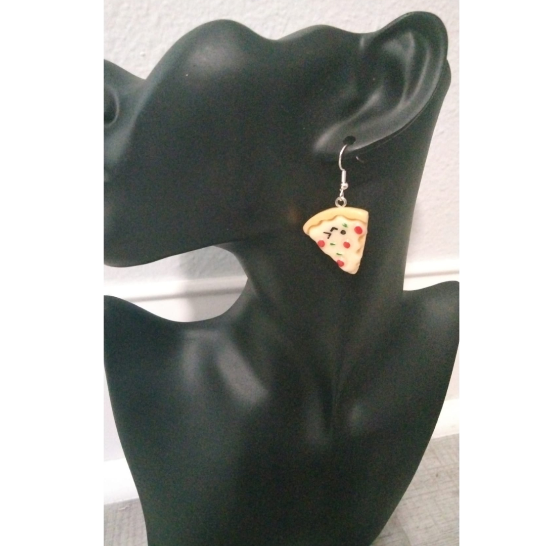 Pizza Drop Earrings | Slice of Pizza Earrings