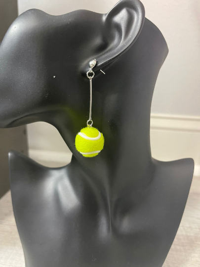 Tennis Ball Dangle Earrings | Women's Tennis Earrings | Tennis Jewelry for Women