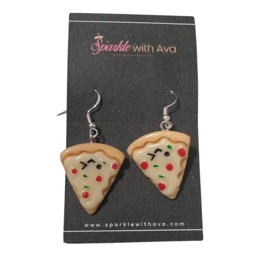Pizza Drop Earrings | Slice of Pizza Earrings